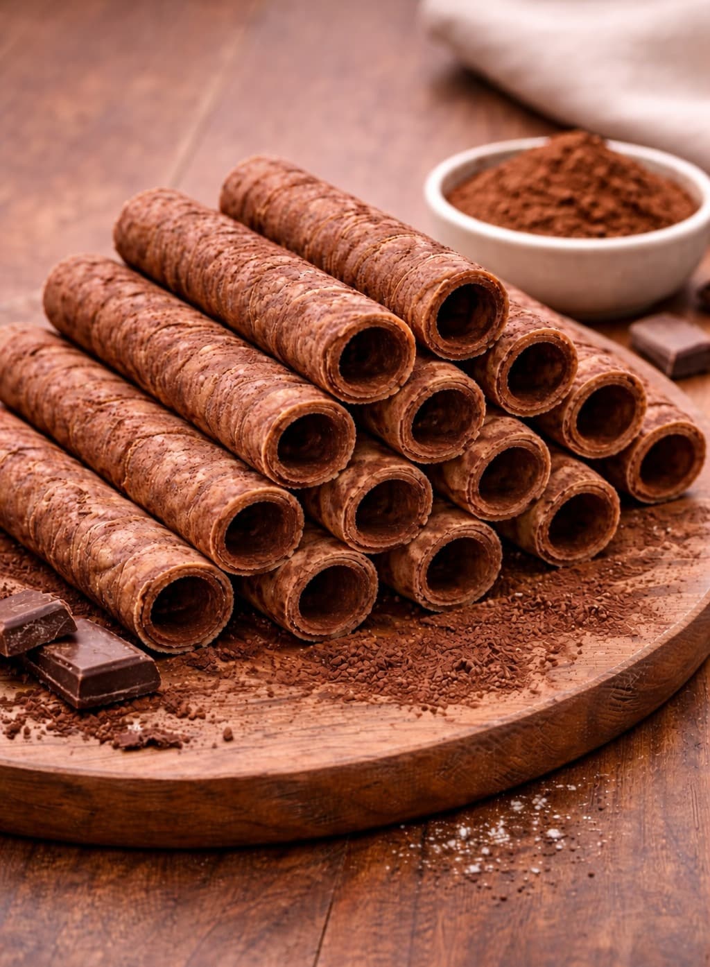 Chocolate Wafer Rolls