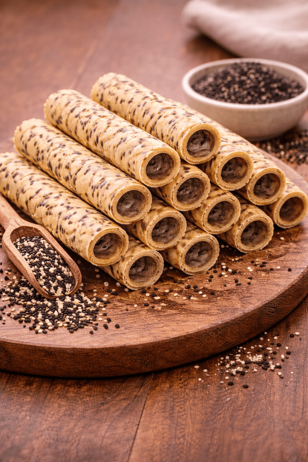Sesame Wafer Rolls
